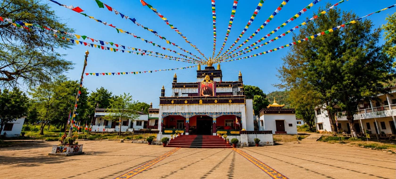 The monastery courtyard